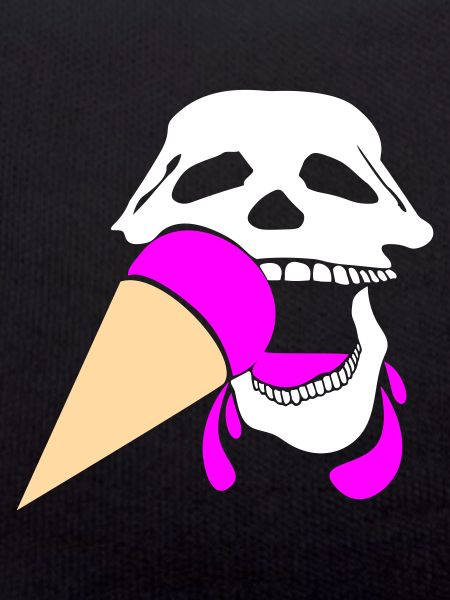 Skull with ice cream