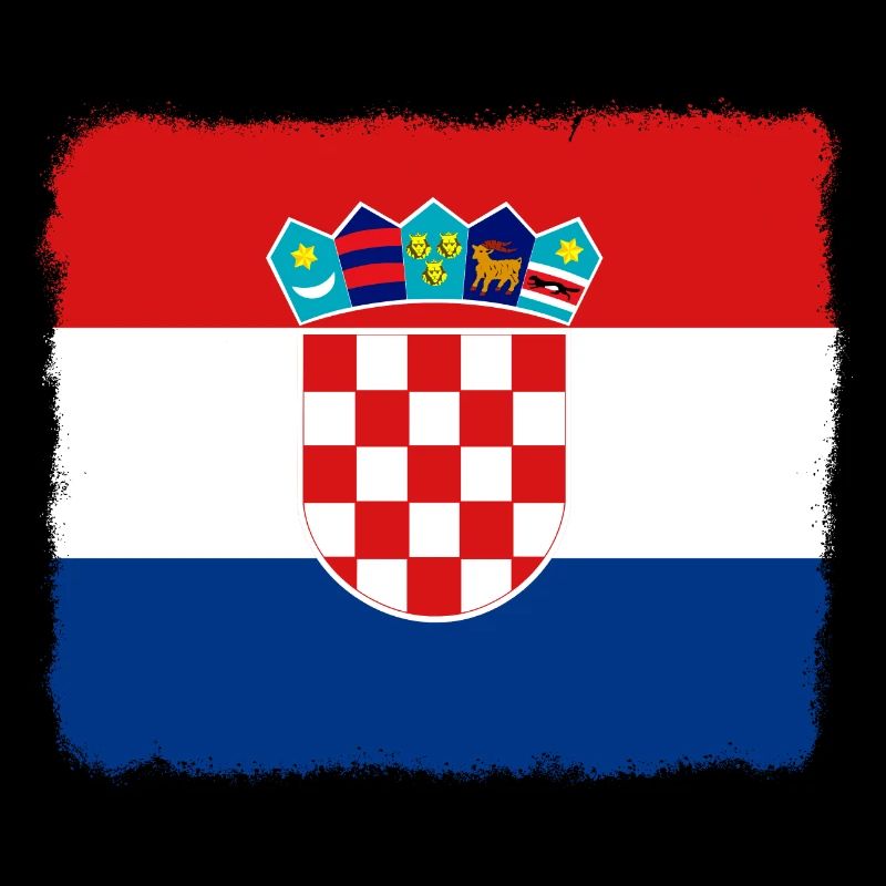 Drapeau de la Croatie Mer Adriatique Drapeau croate de Zagreb