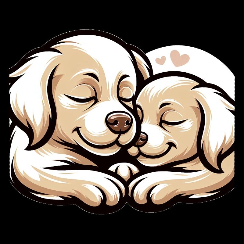 Deux chiens amoureux