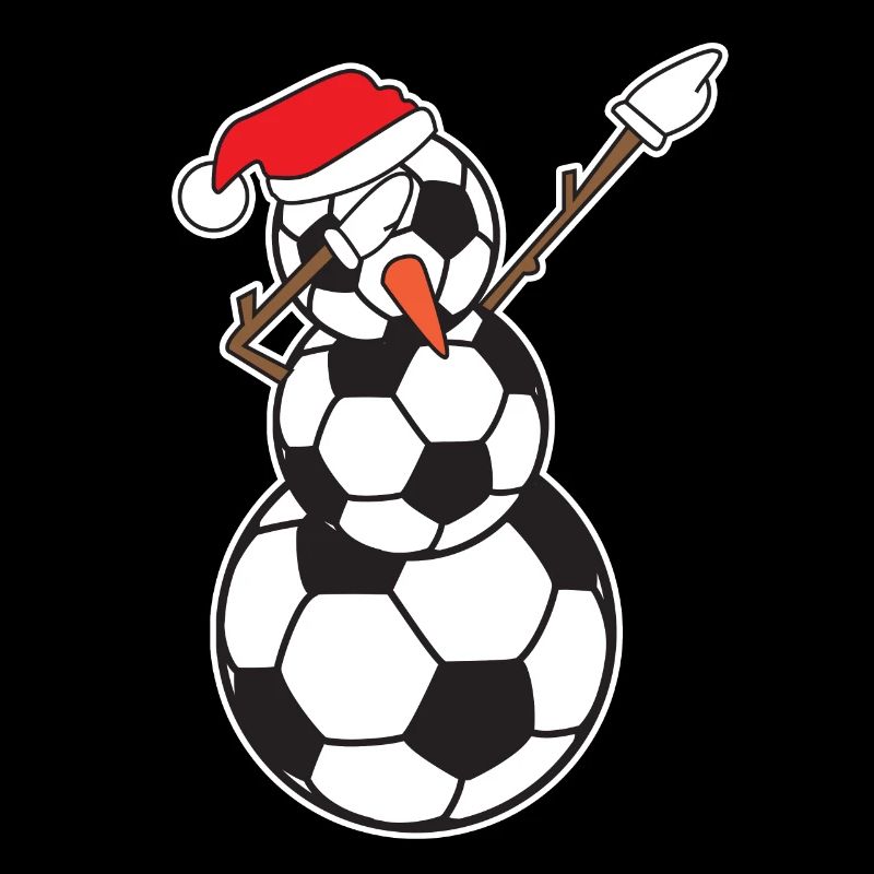 Dabbing Snowman Soccer Ball