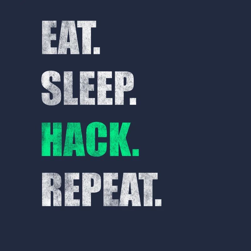 Eat Sleep Hack Repeat Hacker Hacken