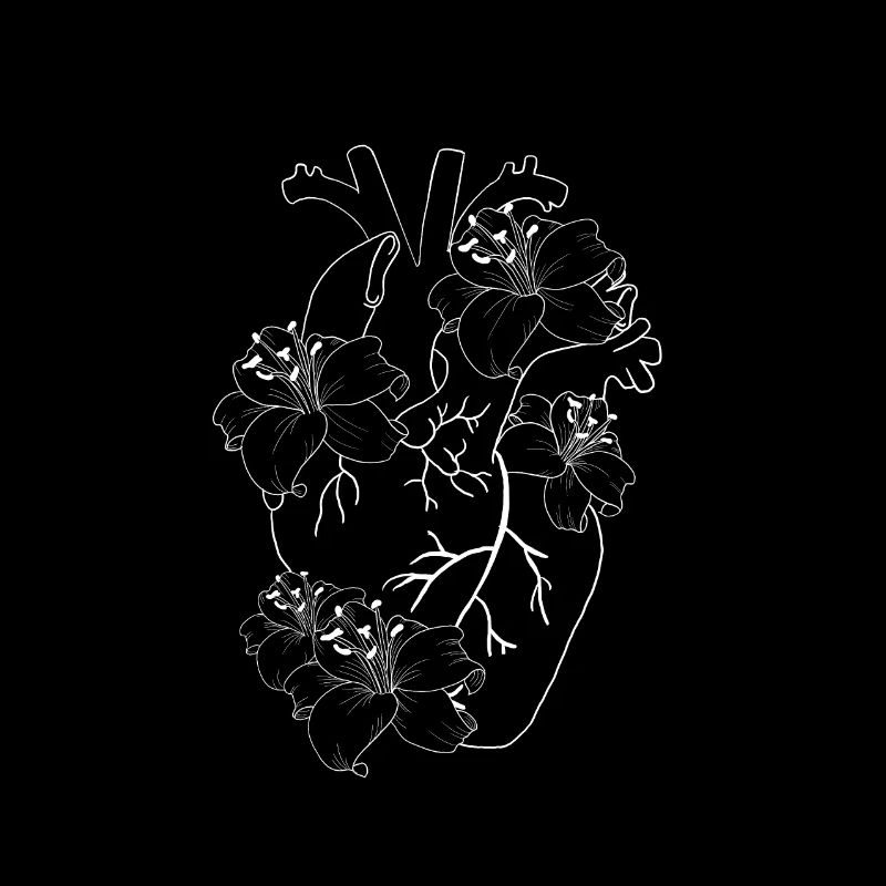 Coeur avec des fleurs