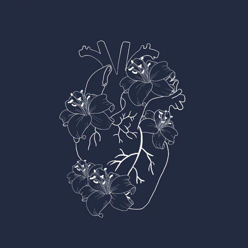 Herz mit Blumen