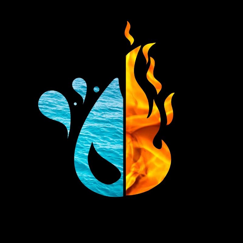 Elemente Feuer und Wasser
