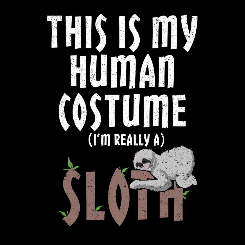 Human Costume I'm Really a Sloth Animal Lazy Sleep