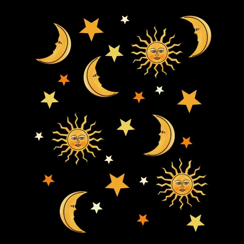 Soleil, lune et étoiles