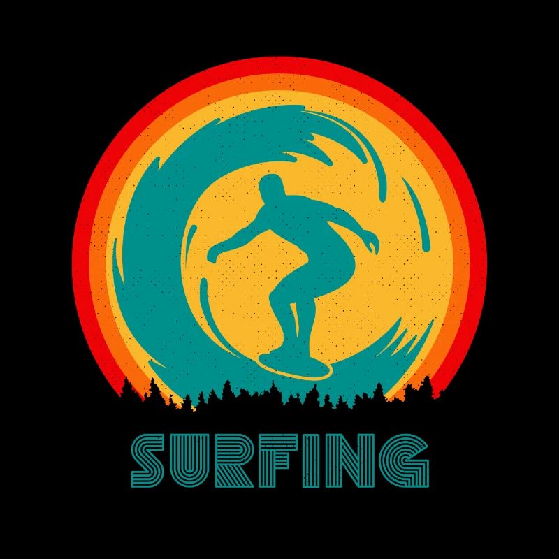 Surfen Surfer Surf retro 60er