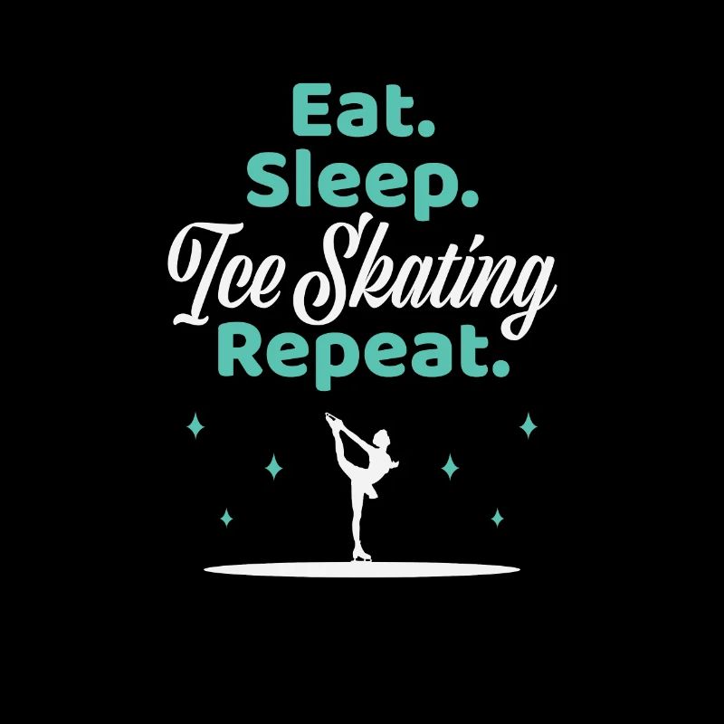 Eat Sleep Ice Skating Repeat Eiskunstlauf Geschenk
