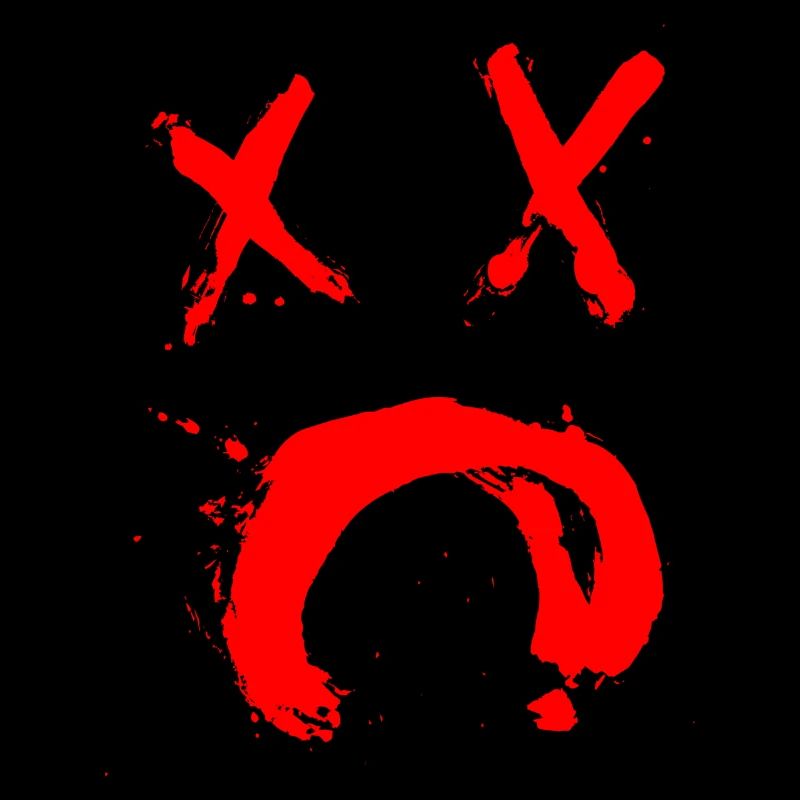 Halloween No.4 (Sad Smile) - pourriture / rouge