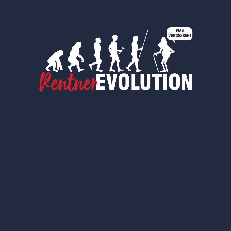 Rentner Evolution Rente Rentnerin Opa Oma Geschenk