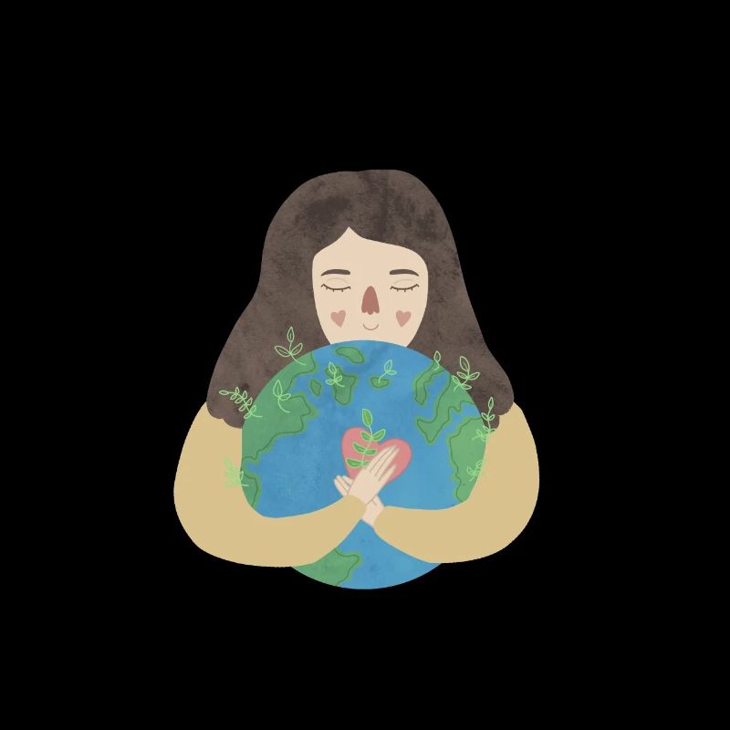 Mädchen Umarmung Erde Planet Earth Pflanze Herz