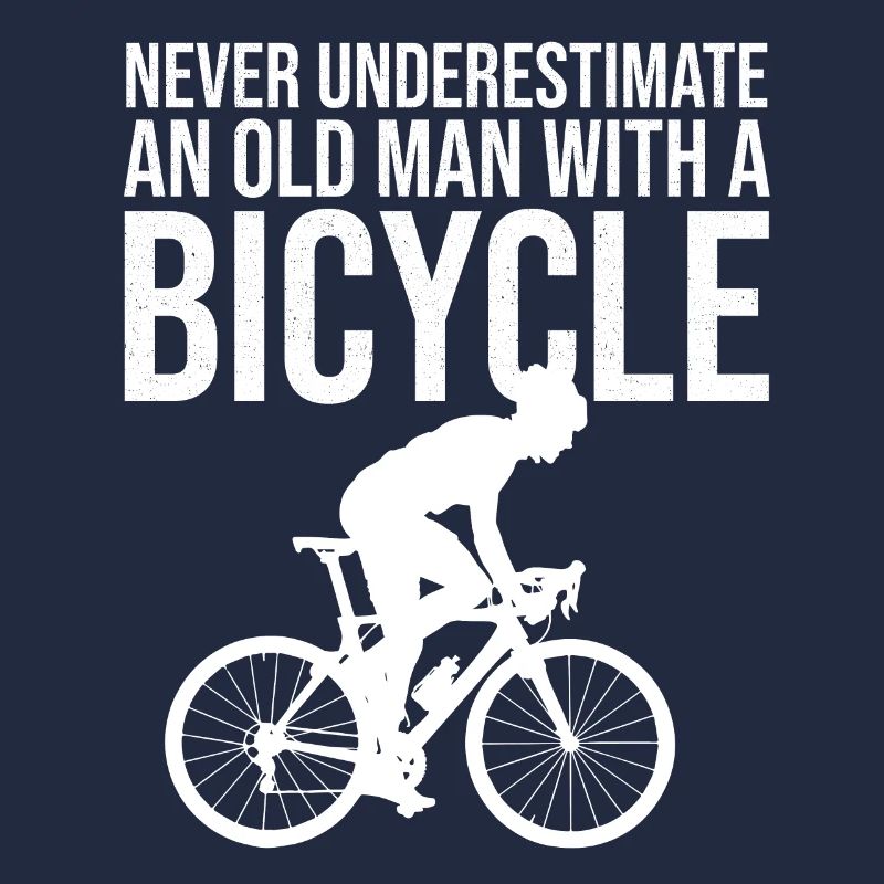 Never Underestimate An Old Man With A Bicycle Tee