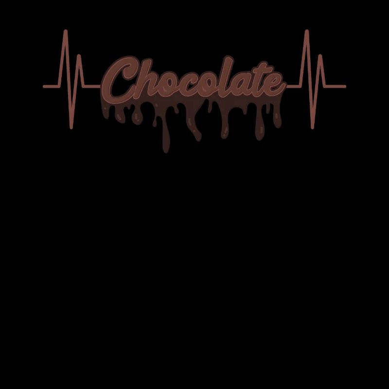 Chocolate Heartbeat ECG Pulse Rate Design