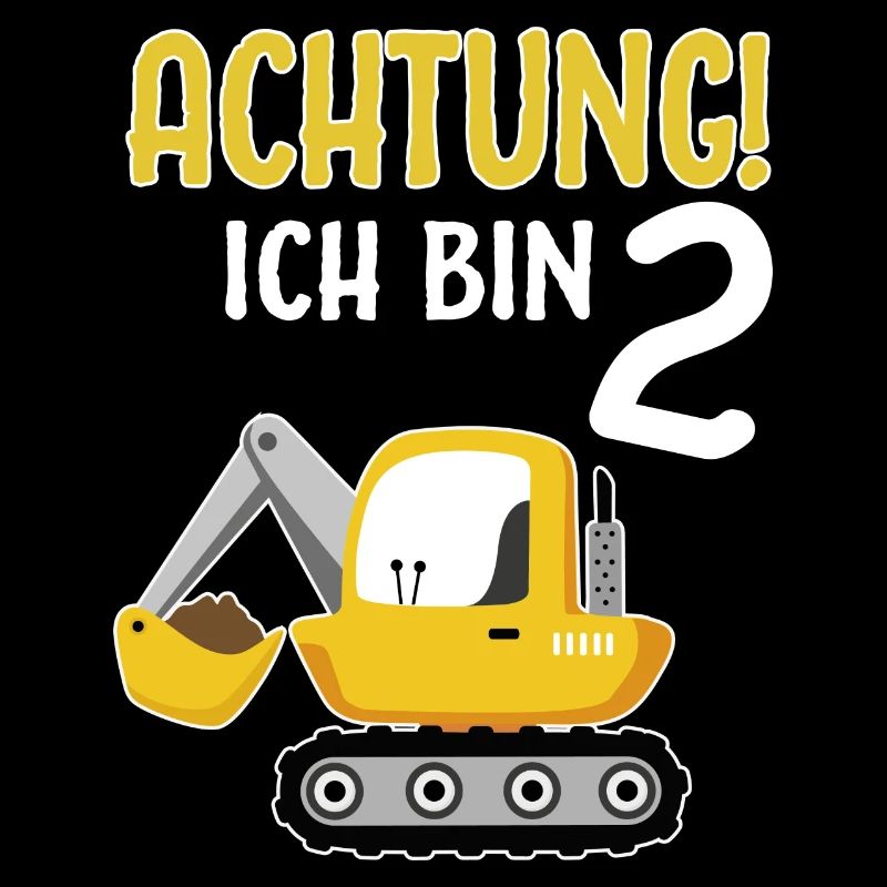 2. Geburtstag 2 Jahre Bagger Junge Jungs Jungen