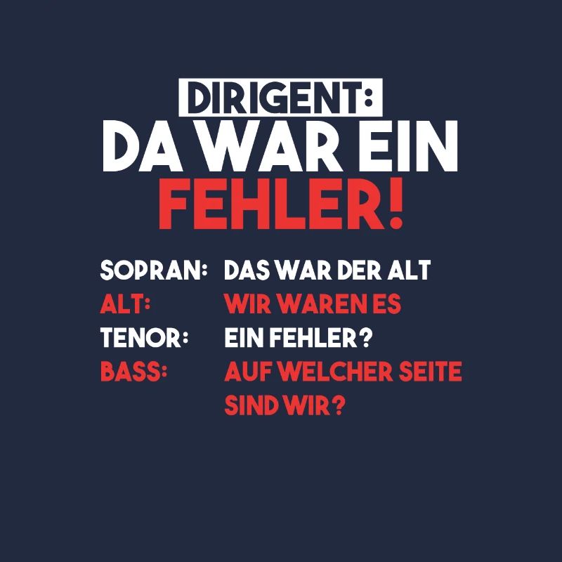 Dirigent Chor Sopran Alt Tenor Chorleiter Geschenk