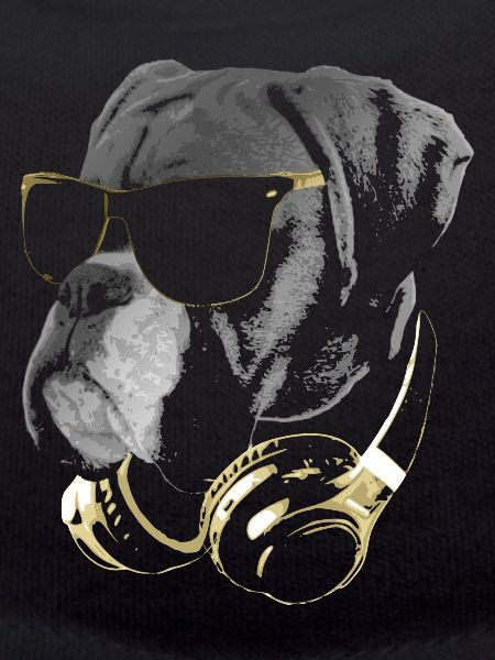 DJ Boxer Dog Bling