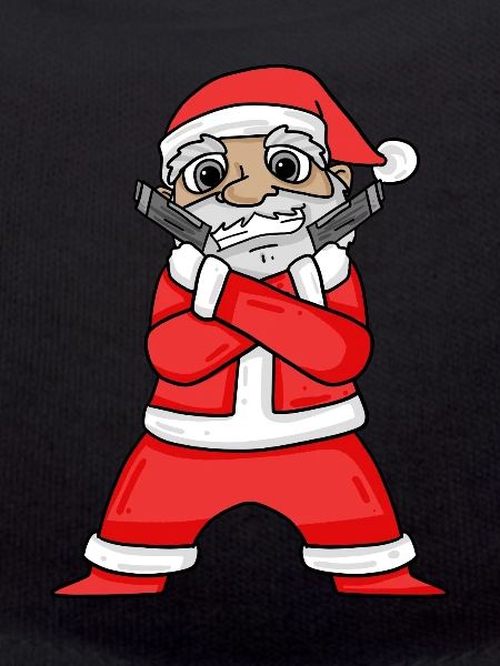 Weihnachtsmann mit Waffen