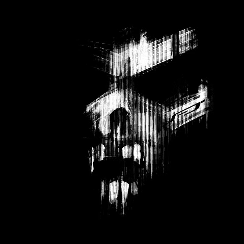 Tête de mort abstraite Visage