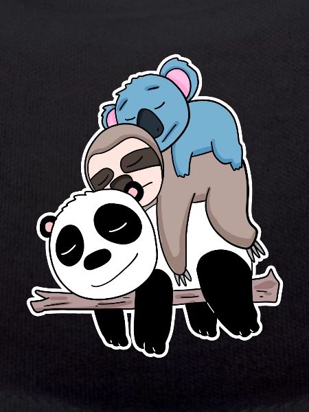 Panda sloth and koala