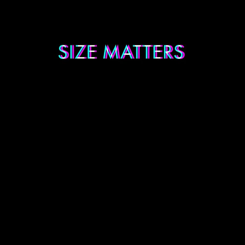 Size Matters Anaglyph 3D Glitch Effekt Geschenk