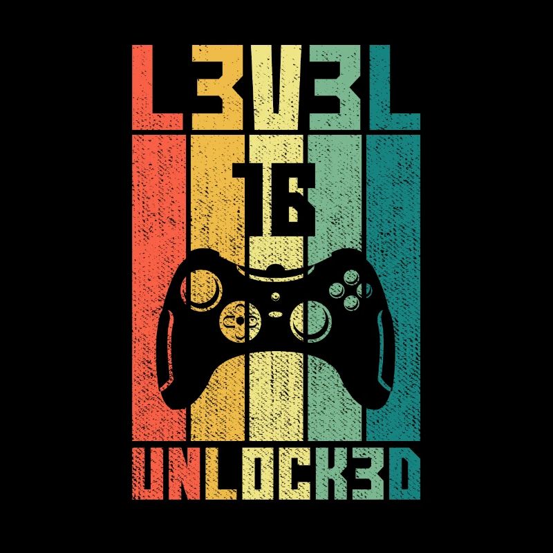 Level 16 Unlocked Zocker 16 Geburtstag Geschenk