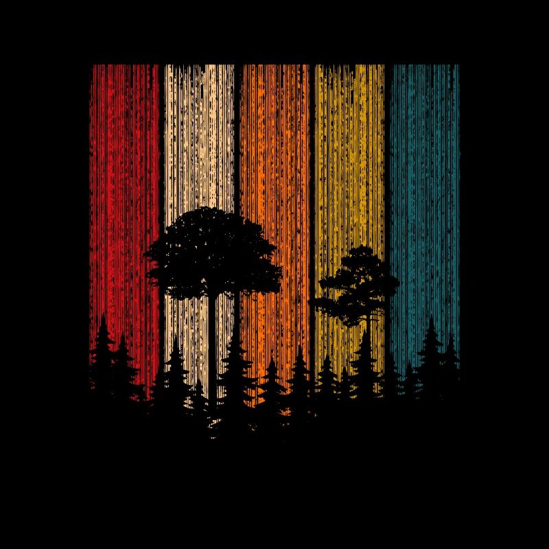 Barcode Bäume Wald - Tolles Motiv für Wanderer