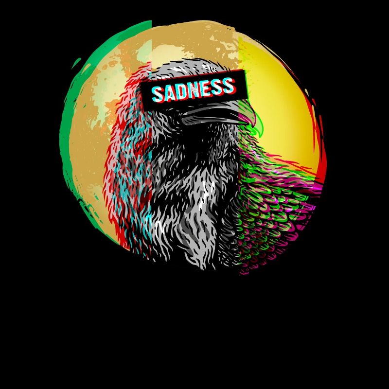Corbeau Vaporwave Sadness Sadness Black Corbeau Bird Lover