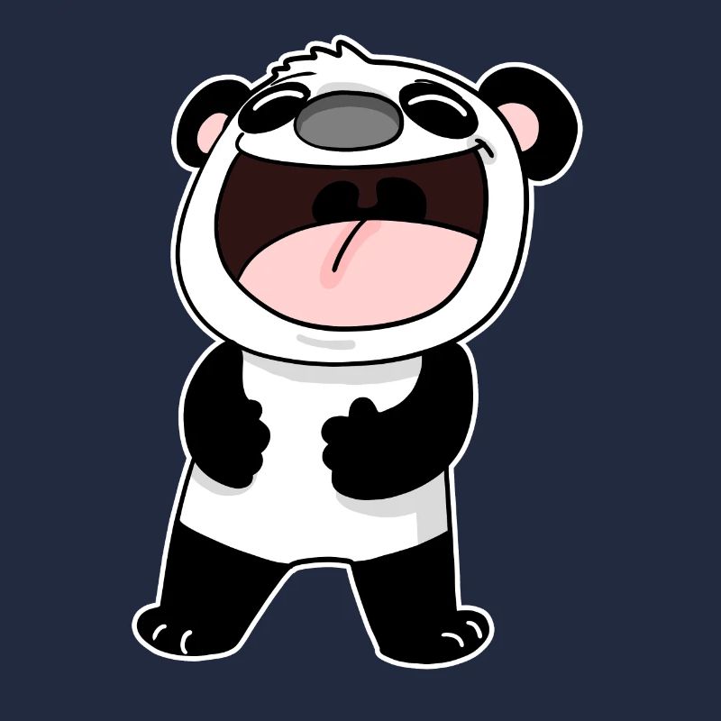 Doux panda riant