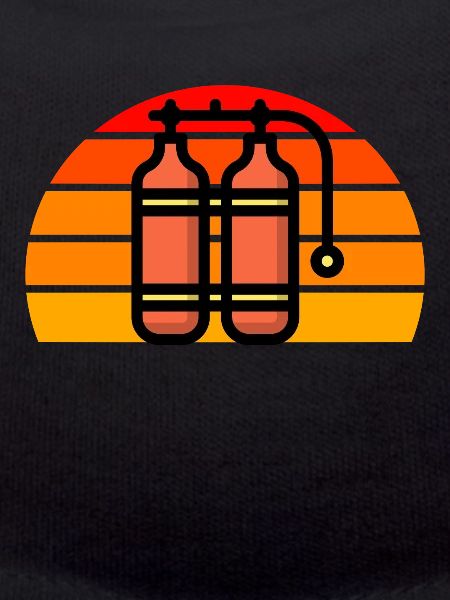 Oxygen bottle diver