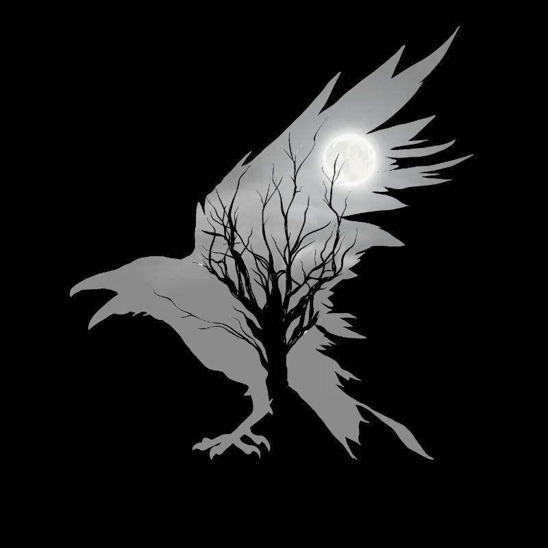 Schwarzer Rabe Occult Krähe Aesthetic