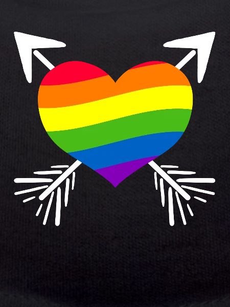 Rainbow Heart Arrow