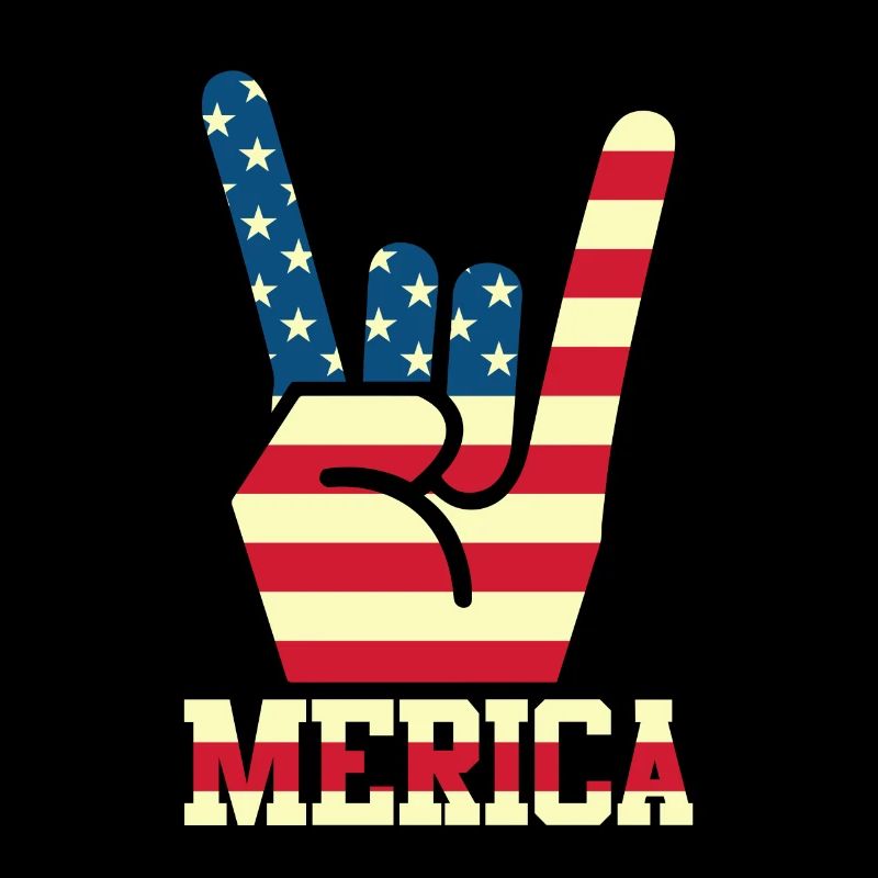 Merica Rockmusik Handzeichen Rocker Geschenk