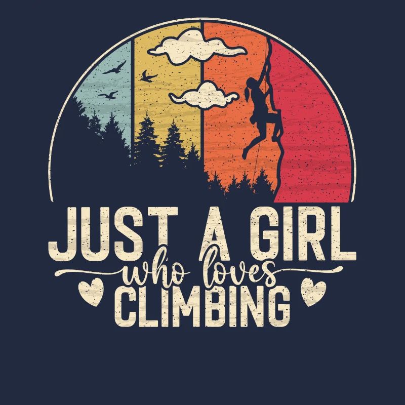 Nur ein Mädchen das klettern liebt- Kletterer Berg