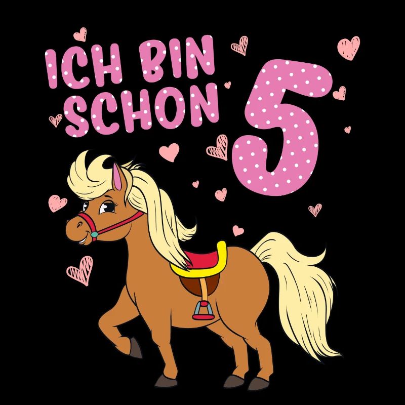Pony 5 Jahre alt Pferd Ich Bin Schon 5. Geburtstag