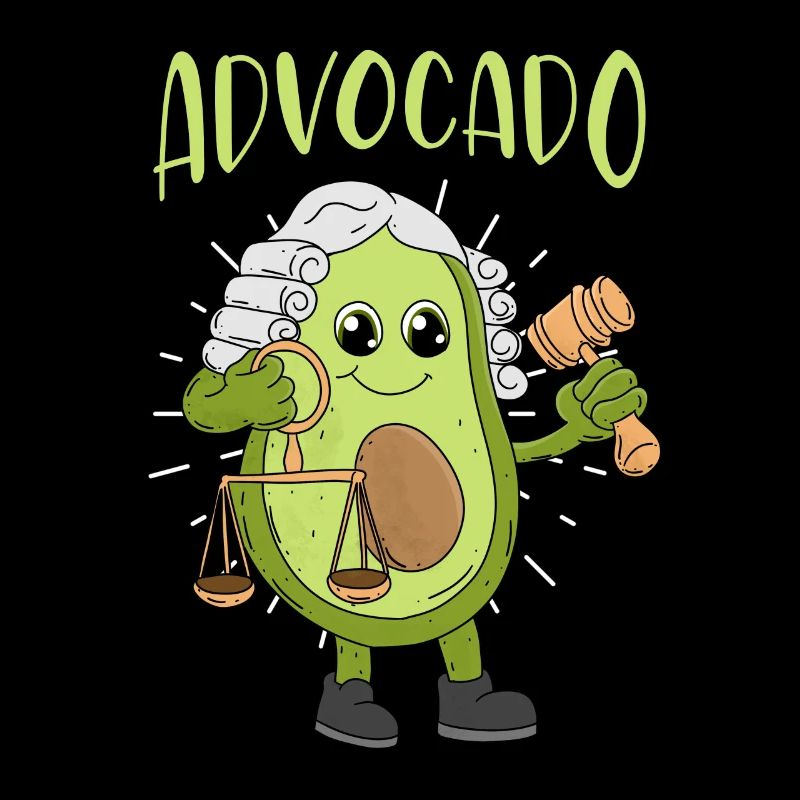 Law Avocado Advocado Lawyers Gift Student