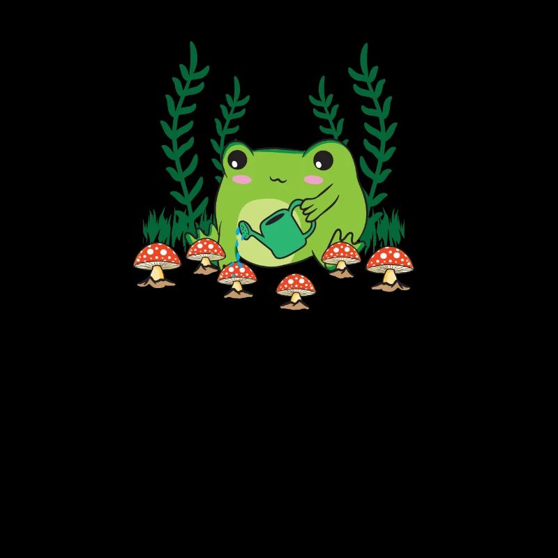 Cottagecore Aesthetic Frog Garden Mushroom