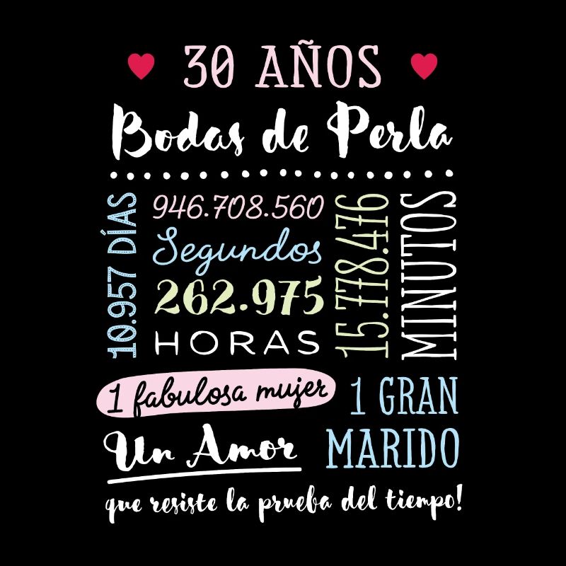 Regalo de 30 Aniversario Bodas de Perla