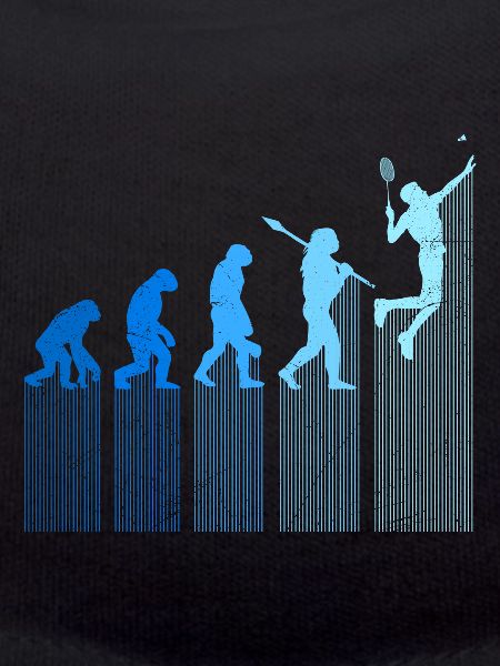 Badmintonspieler Evolution Affe Mensch Entwicklung
