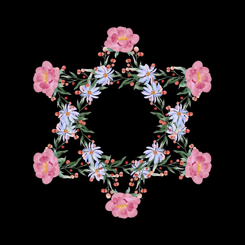 Jüdischer Davidstern Blumen