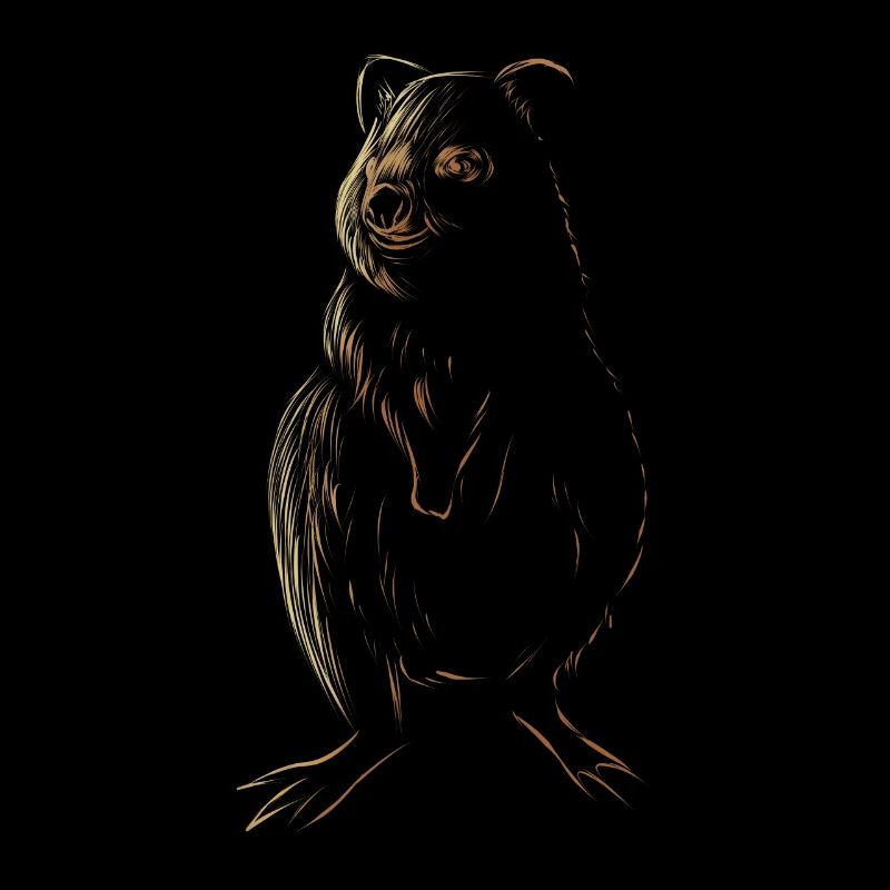 un quokka composé de rayures individuelles et