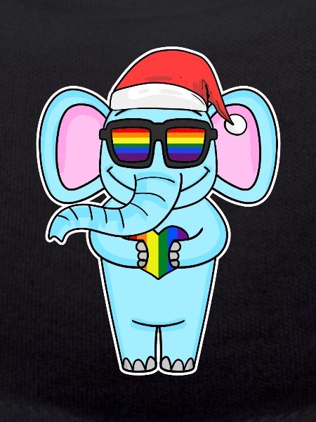 Elephant Rainbow Christmas