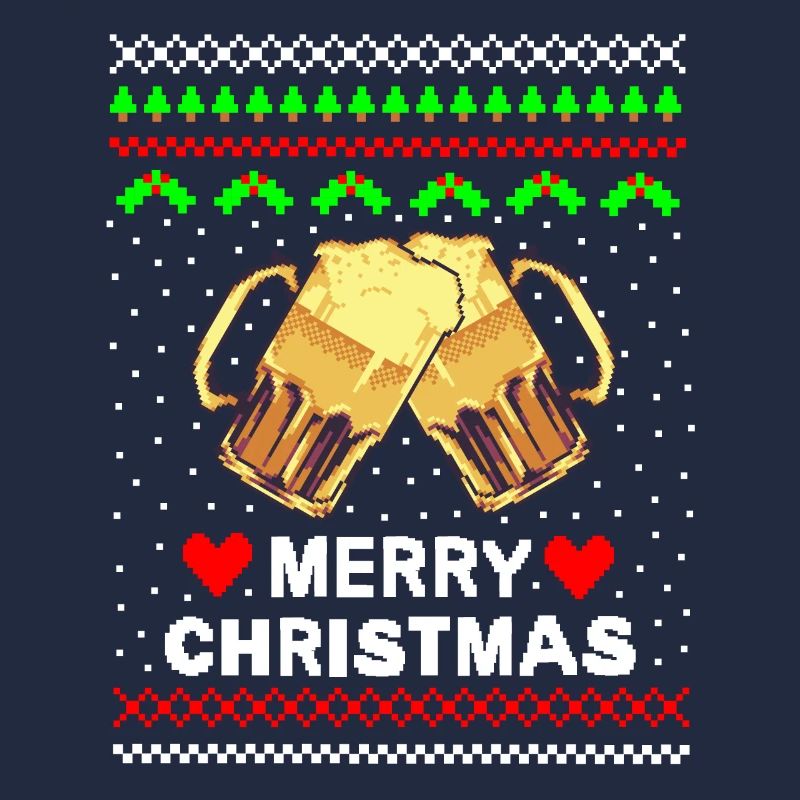 Hässlicher Weihnachtspullover ugly christmas Bier