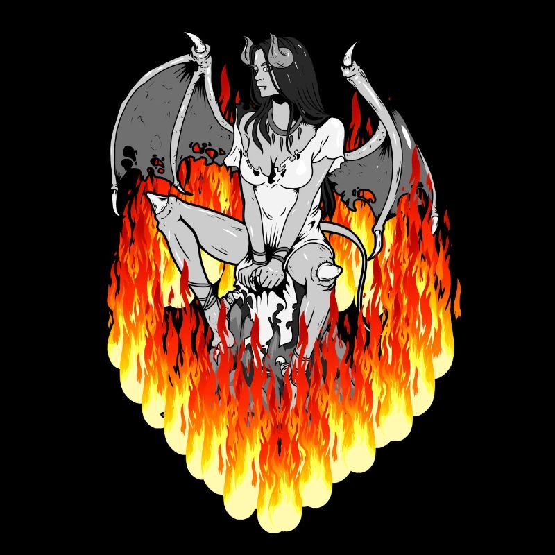 Flames Purgatory She-devil Hell Horror Halloween