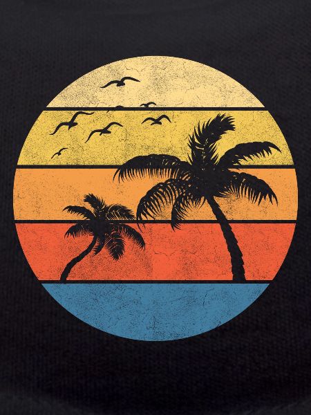 Retro Sunset Palm Trees