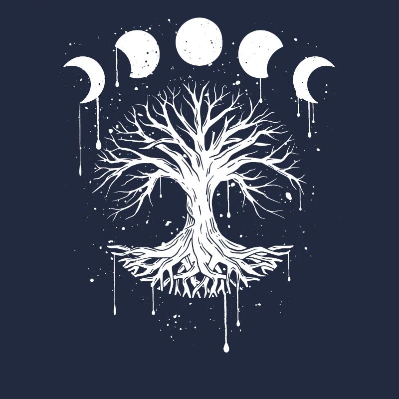 Moon Phase Occult Grunge Tree Gothic Occult