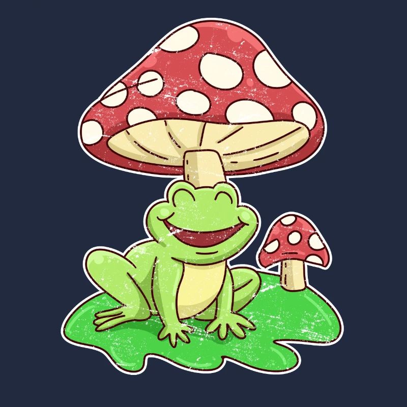 Frog and toadstool Cottagecore Aesthetic