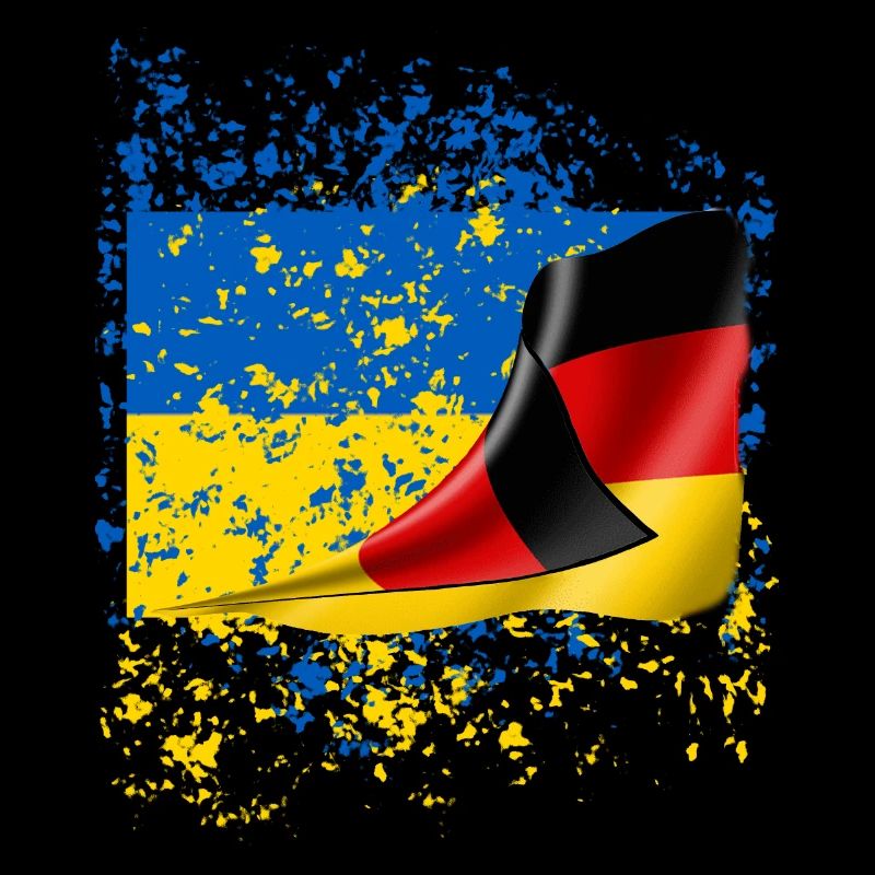 Ukraine Deutsch Freunde Flagge