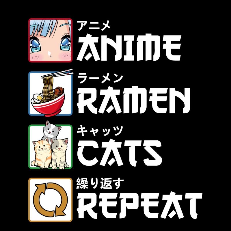 Anime Ramen Cats Repeat Katzen Manga Geschenk