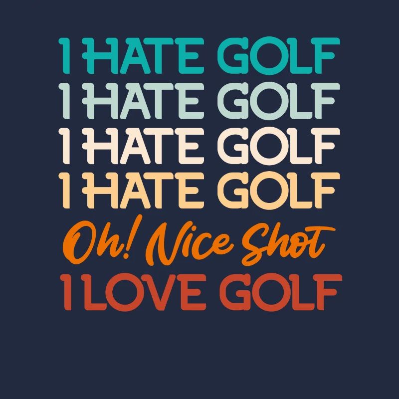 Golf Love et Golf Hate Golfer Golfer