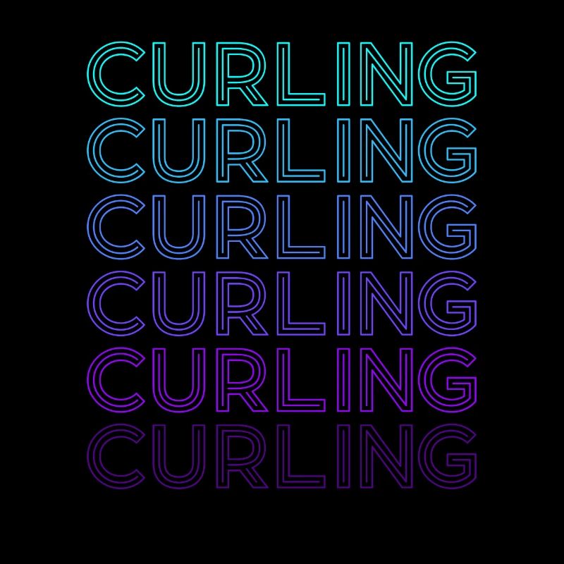 Curlingstein Spieler Retro